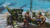 Роспись стены вдоль парка победы "Крекшино"