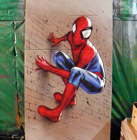 граффити человек паук